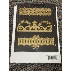 Anna Griffin AG-1153H Fancy Holiday Border Dies Set Gold Tone Metal 3pc